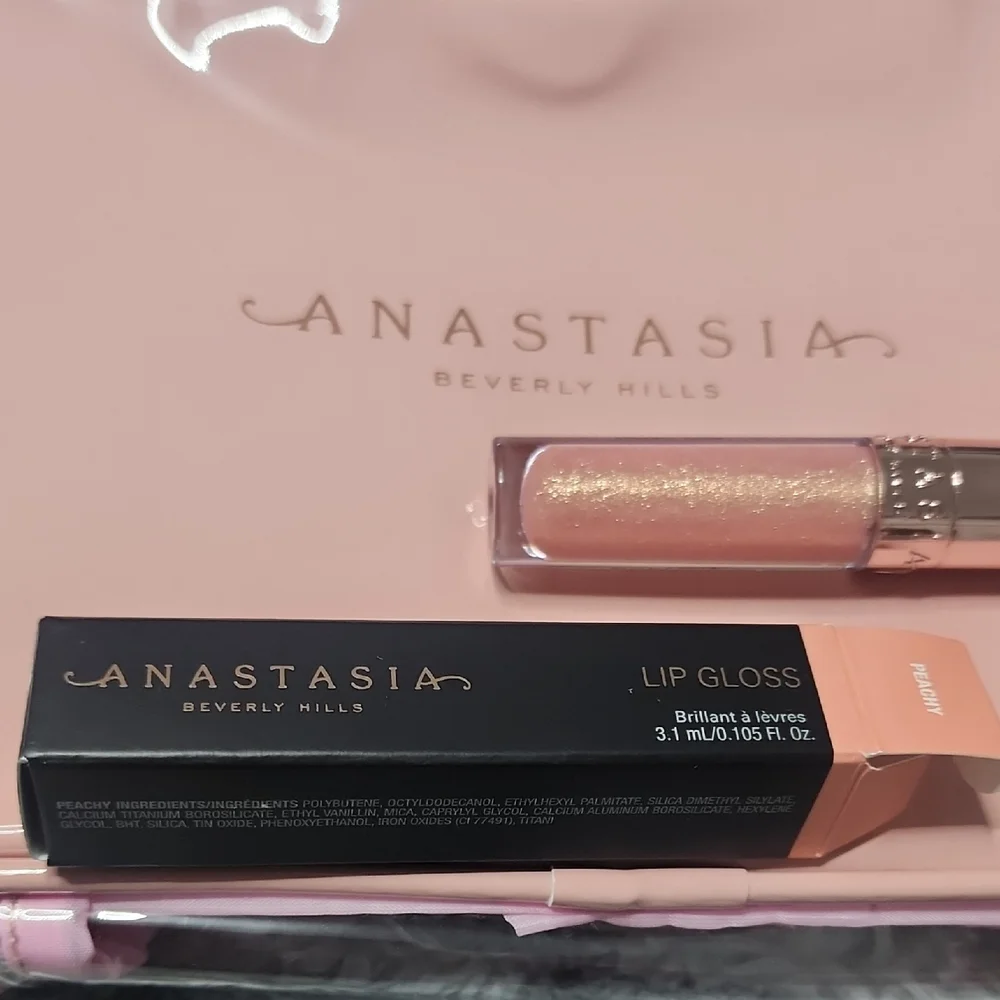 Anastasia Beverly Hills Loose Setting Powder and Lip Gloss Set - Pink and Silver